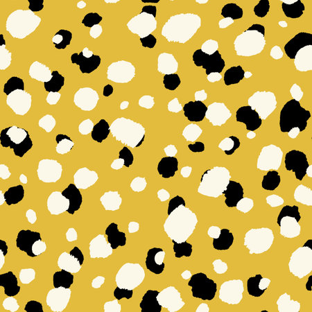 Abstract modern leopard seamless pattern. Animals trendy background. Yellow and black decorative...