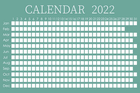 2022 calendar planner. Corporate design week. Isolated on color background. Moon calendar. Place for stickersのイラスト素材