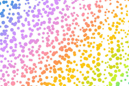 Light multicolor background, colorful vector texture with circles. Splash effect banner. Dotted abstract illustration with blurred drops of rain. Pattern for web page, banner,poster, cardのイラスト素材