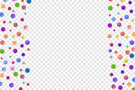 Light multicolor bokeh on transparent background, colorful vector texture with circles. Splash effect banner. Dotted abstract illustration with blurred drops of rain. Pattern for banner, posterのイラスト素材