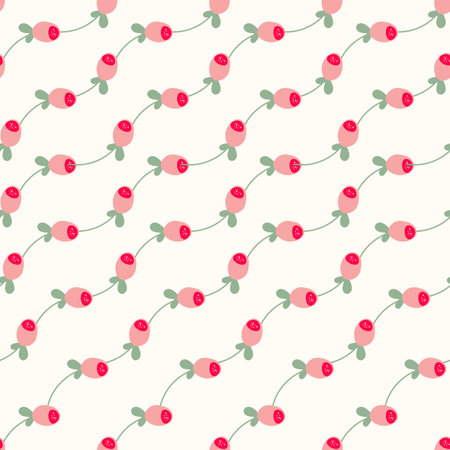 Seamless floral pattern based on traditional folk art ornaments. Colorful flowers on light...
