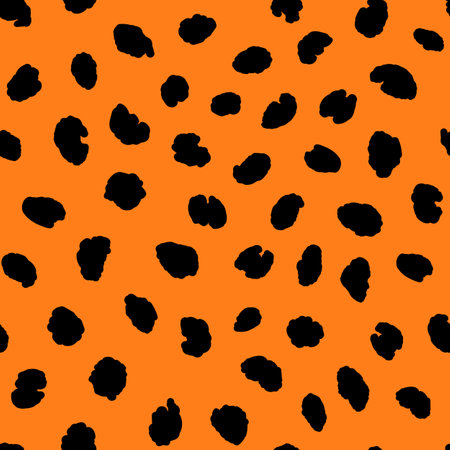 Abstract modern leopard seamless pattern. Animals trendy background. Color decorative vector stock illustration for print, card, postcard, fabric, textile. Modern ornament of stylized skinのイラスト素材