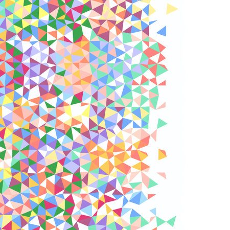Polygonal rainbow mosaic background. Abstract low poly vector illustration. Triangular pattern, copy...
