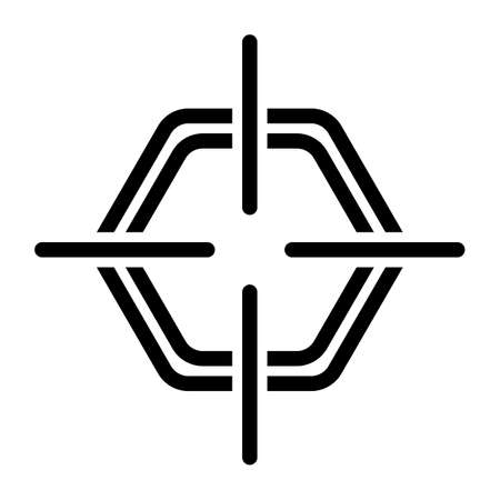 Target aim icon, archer sports game symbol. Game aiming sight dot pointer. Shoot sniper rifle focus cursor. Bullseye mark targeting. Isolated vector illustrationのイラスト素材