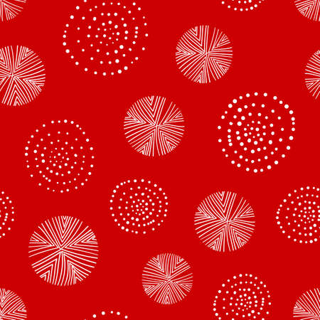 Seamless floral pattern based on traditional folk art ornaments. Colorful flowers on color background. Scandinavian style. Sweden nordic style. Vector illustration. Simple minimalistic patternのイラスト素材