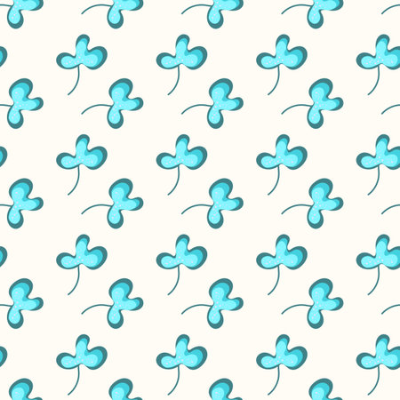 Seamless floral pattern based on traditional folk art ornaments. Colorful flowers on light...