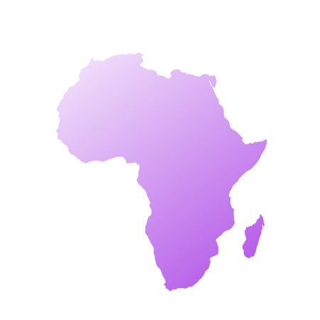 Map of Africa, sign silhouette. World Map Globe. Vector isolated color illustration. African continentのイラスト素材