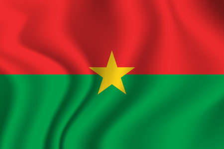 Flag of Burkina Faso. National symbol in official colors. Template icon. Abstract vector backgroundのイラスト素材