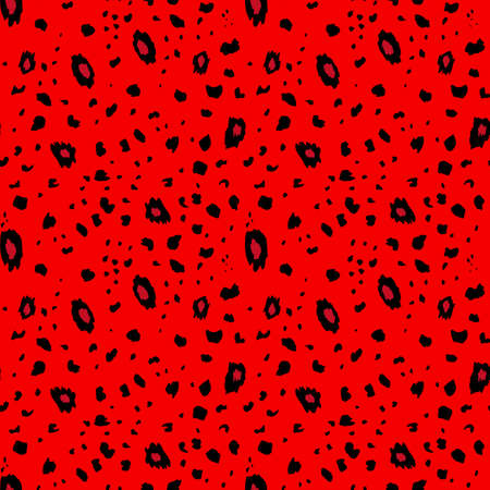 Abstract modern leopard seamless pattern. Animals trendy background. Color decorative vector stock illustration for print, card, postcard, fabric, textile. Modern ornament of stylized skinのイラスト素材