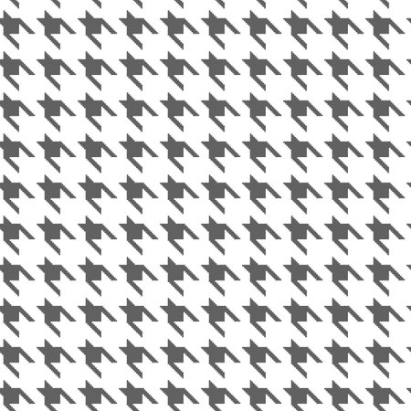 Geometric black and white seamless pattern with pied-de-poule ornament. Monochrome graphic repeating...