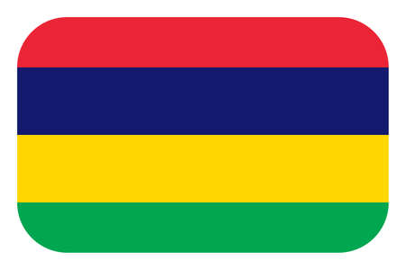 Flag of Mauritius. Mauritian national symbol in official colors. Template icon. Abstract vector backgroundのイラスト素材