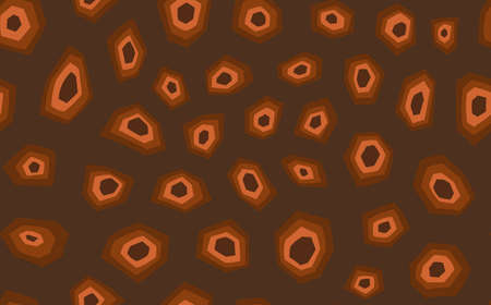 Abstract modern turtle shell seamless pattern. Animals trendy background. Brown decorative vector illustration for print, fabric, textile. Modern ornament of stylized skinのイラスト素材