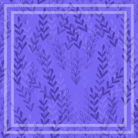 Print for kerchief, bandana, scarf, handkerchief, shawl, neck scarf. Squared pattern with ornament for fabric, textile, silk products. Paisley vector with abstract flowers. Floral folk traceryのイラスト素材
