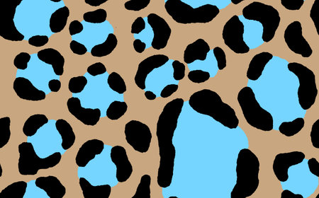 Abstract modern leopard seamless pattern. Animals trendy background. Color decorative vector stock illustration for print, card, postcard, fabric, textile. Modern ornament of stylized skinのイラスト素材