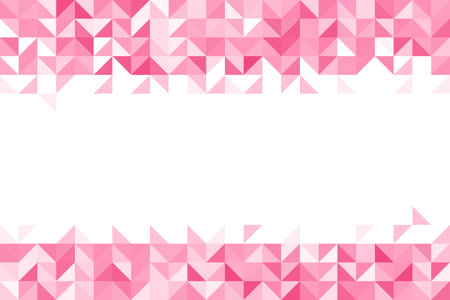 Polygonal pink mosaic background. Abstract low poly vector illustration. Triangular pattern, copy space. Template geometric business design with triangle for poster, banner, card, flyer. Copy spaceのイラスト素材