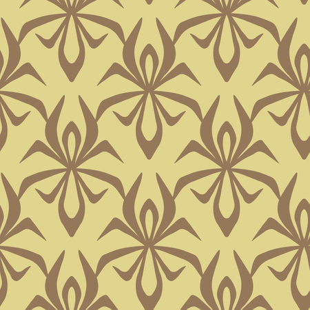 Seamless vintage pattern with curls. Wallpaper in the style of Baroque. Floral ornament. Ethnic tribal background. Vector illustration, template design for cloth, packaging, card, fabricのイラスト素材