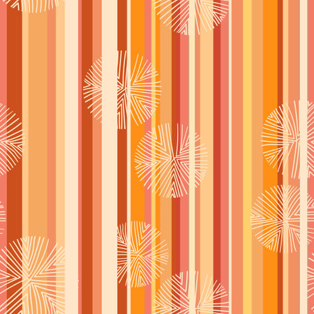 Seamless floral pattern based on traditional folk art ornaments. Colorful flowers on color background. Scandinavian style. Sweden nordic style. Vector illustration. Simple minimalistic patternのイラスト素材