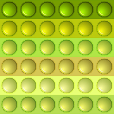 Seamless pattern with trendy game pop it, simple dimple. Rainbow fidget toy. Colorful antistress background. Doodle style. Bubbles popping square shapeのイラスト素材