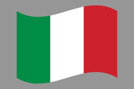 Flag of Italy. Italian national symbol in official colors. Template icon. Abstract vector backgroundのイラスト素材
