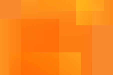 Trendy abstract minimal geometric blurred background. Smooth vector illustration for template, posters, card, banner. Orange elements with fluid dynamic gradientのイラスト素材