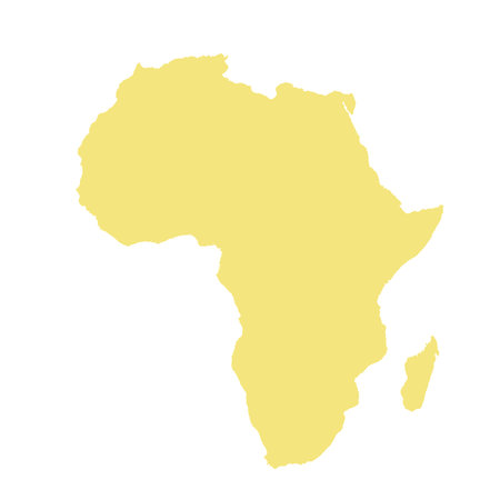Map of Africa, sign silhouette. World Map Globe. Vector Illustration isolated on white background. African continentのイラスト素材