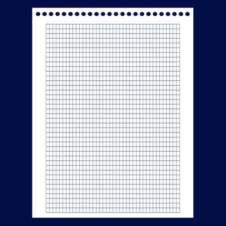 Grid paper. Abstract squared background with color graph. Geometric pattern for school, wallpaper, textures, notebook. Lined blank on transparent backgroundのイラスト素材