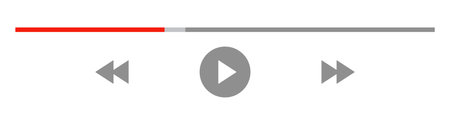 Template video player for web and mobile apps. Modern multimedia playback application. Audio player control panel, media music playerのイラスト素材