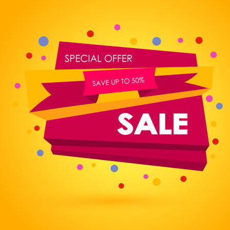 Sale design for flyers, advertising, banners, leaflets. Asbtract colorful sales background concept. Discount abstract promotion layout vector illustrationのイラスト素材