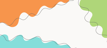 Modern pastel abstract shapes background. Fluid art. Mixture of paint splash liquid. Abstract color background, gradient waves, smooth wallpaper. Vector illustration for banner, postcard, cardのイラスト素材