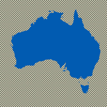 Map of Australian, sign silhouette. World Map Globe. Vector Illustration isolated on transparent background. African continentのイラスト素材