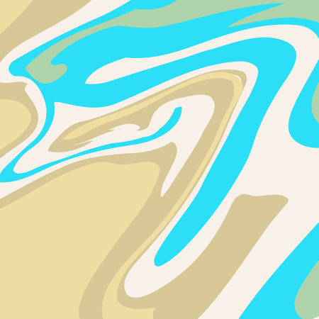 Fluid art. Modern artwork background. Mixture of acrylic paints. Abstract liquid painting marble texture, colorful gradient waves. Vector design for banner, flyer, business card, cover, invitationのイラスト素材