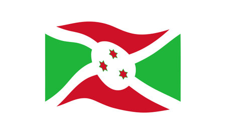 Flag of Burundi. National symbol in official colors. Template icon. Abstract vector backgroundのイラスト素材