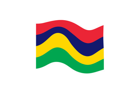 Flag of Mauritius. Mauritian national symbol in official colors. Template icon. Abstract vector backgroundのイラスト素材