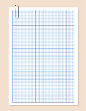 Millimeter graph paper grid. Abstract squared background. Geometric pattern for school, technical engineering line scale measurement. Lined blank for education isolated on transparent backgroundのイラスト素材
