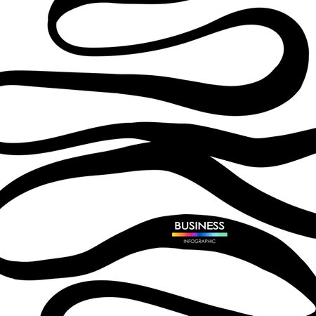 Business infographic. Presentation with elements of graph, diagram with steps, processes. Vector template diagram for creative business concept, banner, workflow layoutのイラスト素材