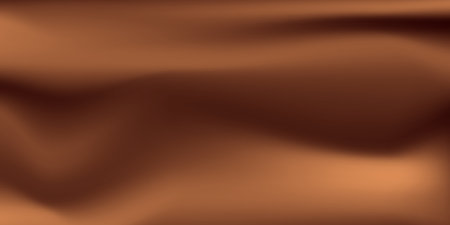 Silk brown background. Abstract vector pattern with copy space. Liquid wave texture, smooth drapery wallpaper. Wedding fabric, satin. Wavy design for banner, card, postcard, backdropのイラスト素材