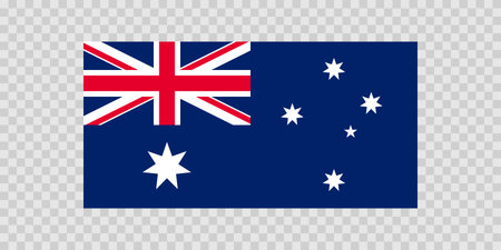 Flag of Australia. Australian national symbol in official colors. Template icon. Abstract vector backgroundのイラスト素材