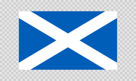 Flag of Scotland. Scottish national symbol in official colors. Template icon. Abstract vector backgroundのイラスト素材