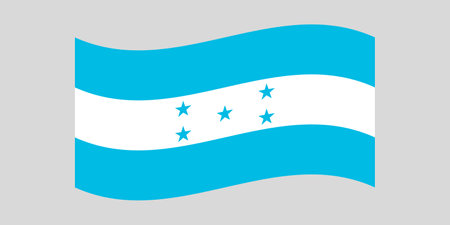 Flag of Honduras. National symbol in official colors. Template icon. Abstract vector backgroundのイラスト素材