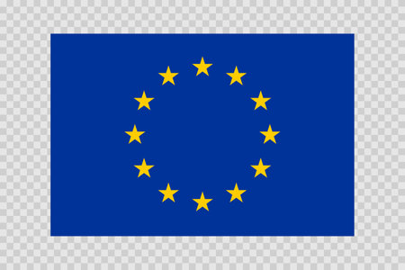 Flag of European Union. EU national symbol in official colors. Template icon. Abstract vector backgroundのイラスト素材