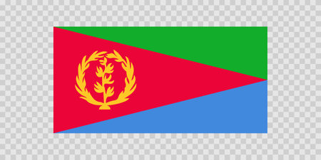 Flag of Eritrea. Eritrean national symbol in official colors. Template icon. Abstract vector backgroundのイラスト素材