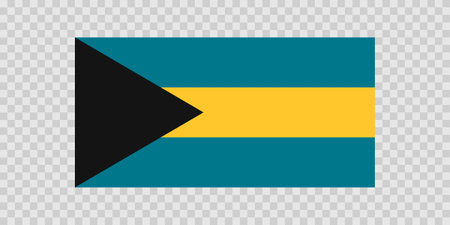 Flag of Bahamas. National symbol in official colors. Template icon. Abstract vector backgroundのイラスト素材