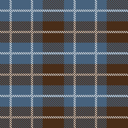 Blue and brown Scotland textile seamless pattern. Fabric texture check tartan plaid. Abstract...
