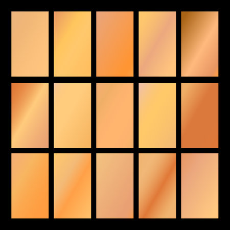 Mobile screen lock display collection of colorful backgrounds in trendy neon colors. Modern screen vector design for mobile app. Soft color abstract pastel holographic gradients. Swatches for designのイラスト素材