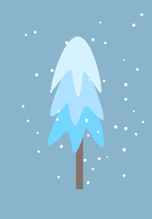 Advent calendar. Christmas print. Christmas Tree with decorations and illuminations. Doodle Design for hiliday card, posterのイラスト素材