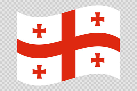 Flag of Georgia. Georgian national symbol in official colors. Template icon. Abstract vector backgroundのイラスト素材