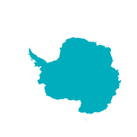 Map of Antarctica, sign silhouette. World Map Globe. Vector Illustration isolated on transparent background. Antarctic continentのイラスト素材