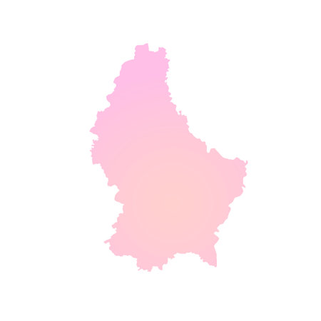 Map of Luxembourg, sign silhouette. World Map Globe. Vector Illustration isolated on white background. Europe continentのイラスト素材