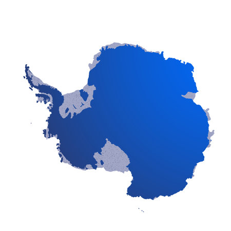 Map of Antarctica, sign silhouette. World Map Globe. Vector Illustration isolated on transparent background. Antarctic continentのイラスト素材