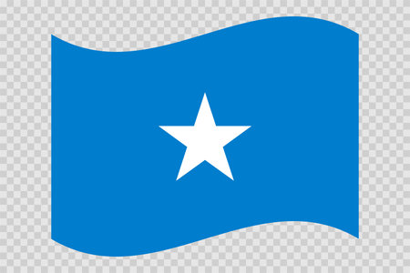 Flag of Somalia. Somali national symbol in official colors. Template icon. Vector backgroundのイラスト素材